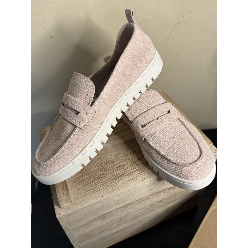 Vionic Uptown Loafers Women’s 9 Blush Pink Textured Orthotic Comfort Shoes